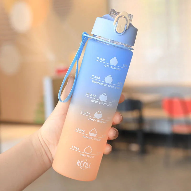 Water Bottle with Time Markers