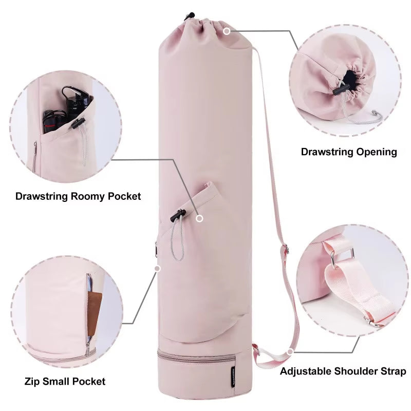 Yoga Mat Carrier with Water Bottle Compartment