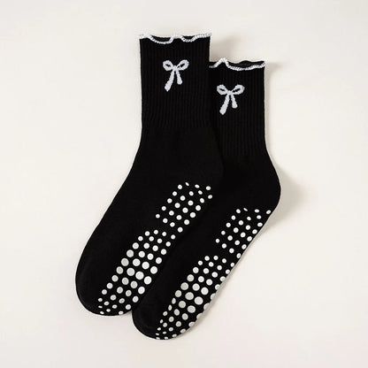  Bow Design Pilates Grip Socks