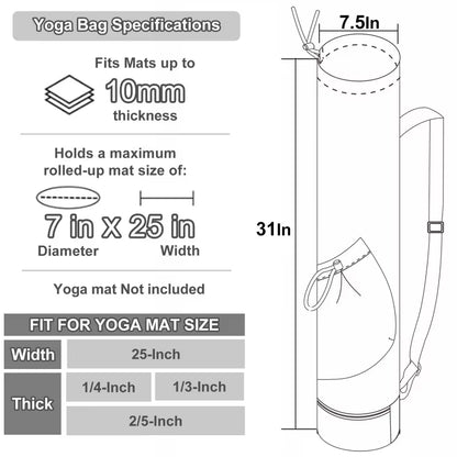 Yoga Mat Carrier with Water Bottle Compartment