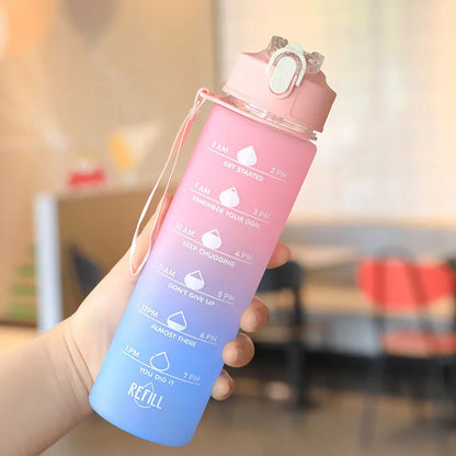Water Bottle with Time Markers