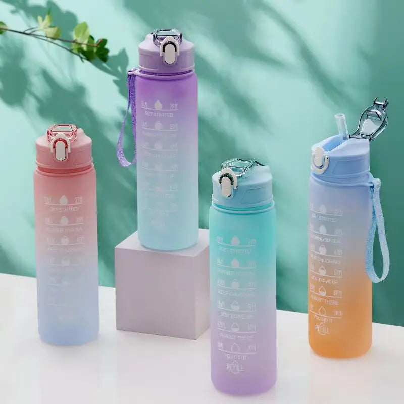 Water Bottle with Time Markers