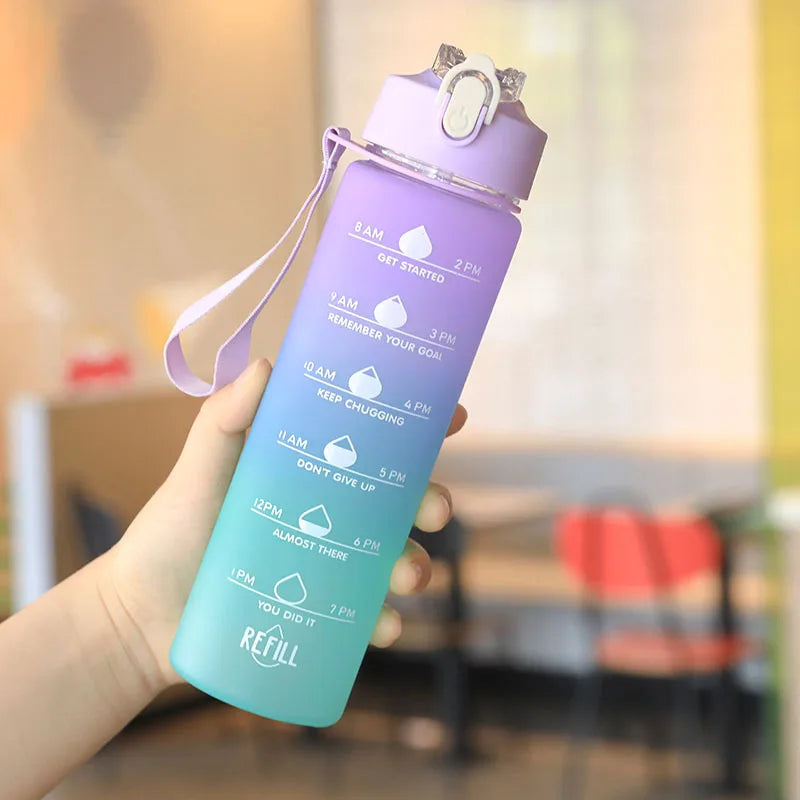 Water Bottle with Time Markers