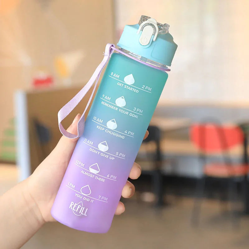 Water Bottle with Time Markers