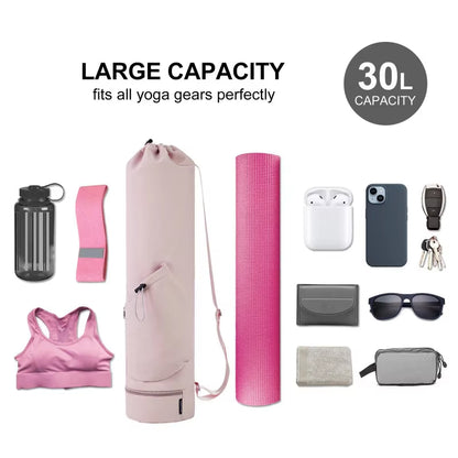 Yoga Mat Carrier with Water Bottle Compartment