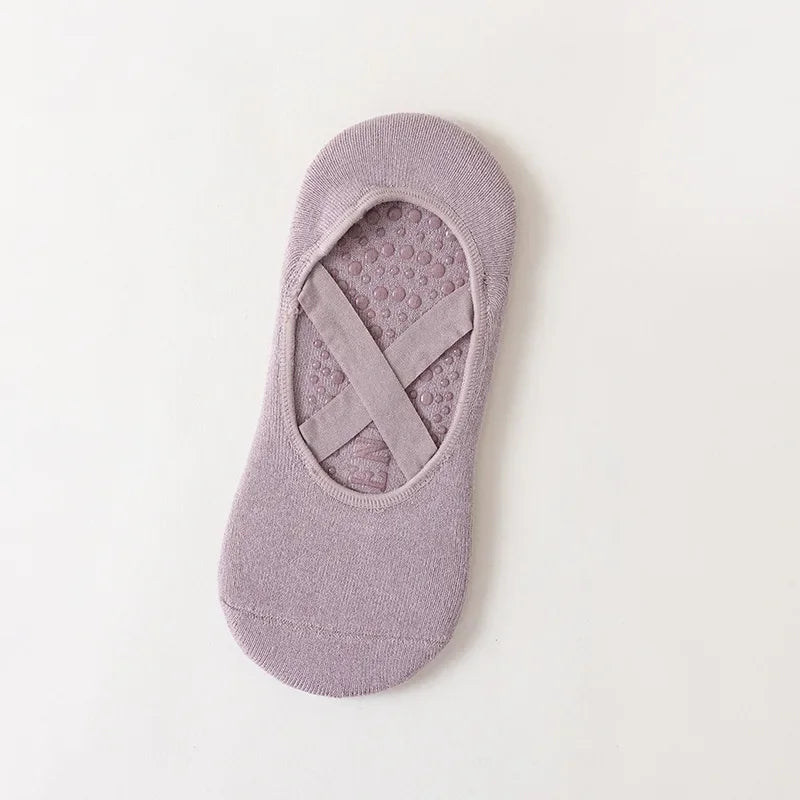 Pilates Socks with Straps - Medium Anti-Slip Socks