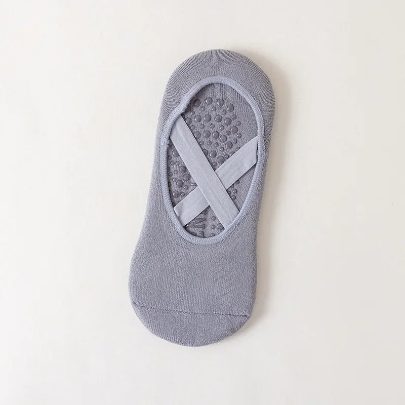 Pilates Socks with Straps - Medium Anti-Slip Socks
